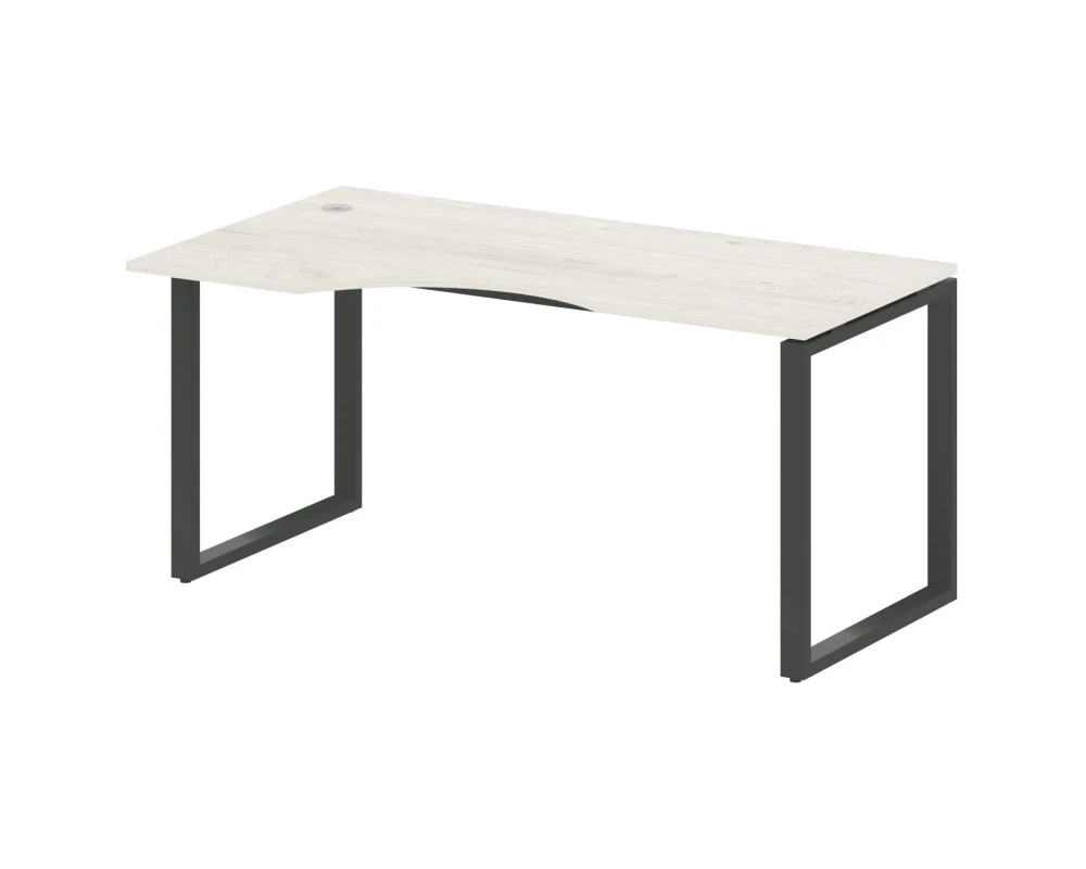 Стол криволинейный левый на О-образном м/к 160x90x75 Метал Систем / Metal System