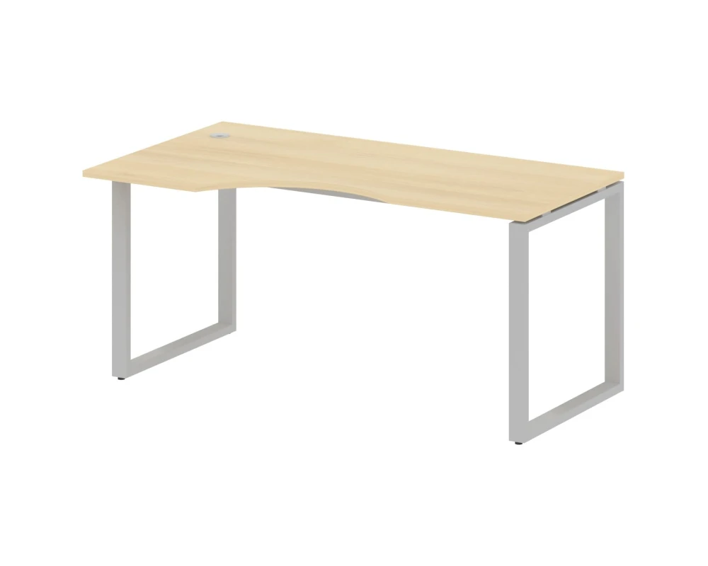 Стол криволинейный левый на О-образном м/к 160x90x75 Метал Систем / Metal System