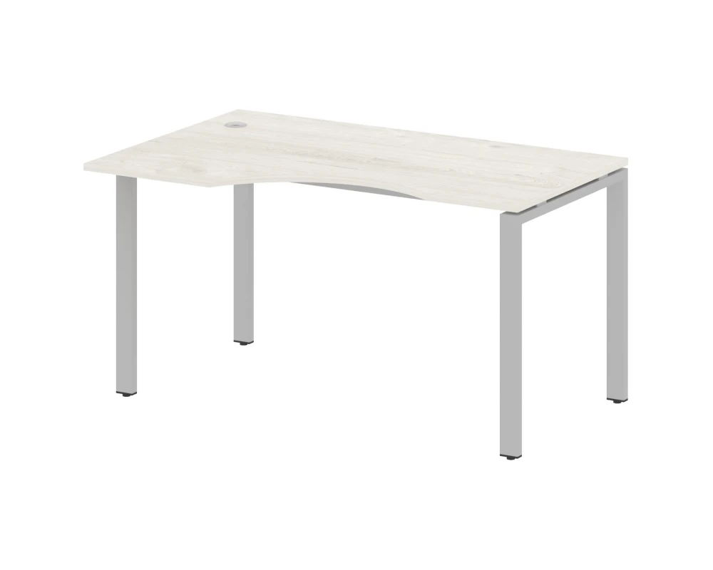 Стол криволинейный левый на П-образном м/к 140x90x75 Метал Систем / Metal System