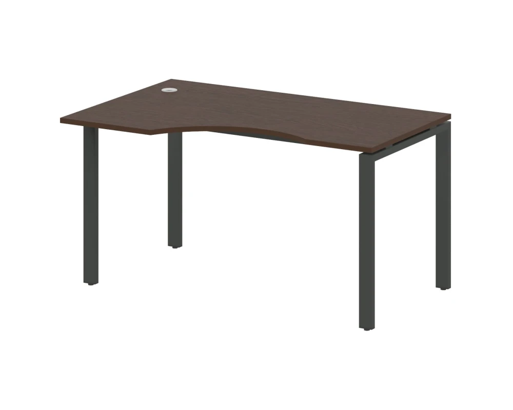 Стол криволинейный левый на П-образном м/к 140x90x75 Метал Систем / Metal System