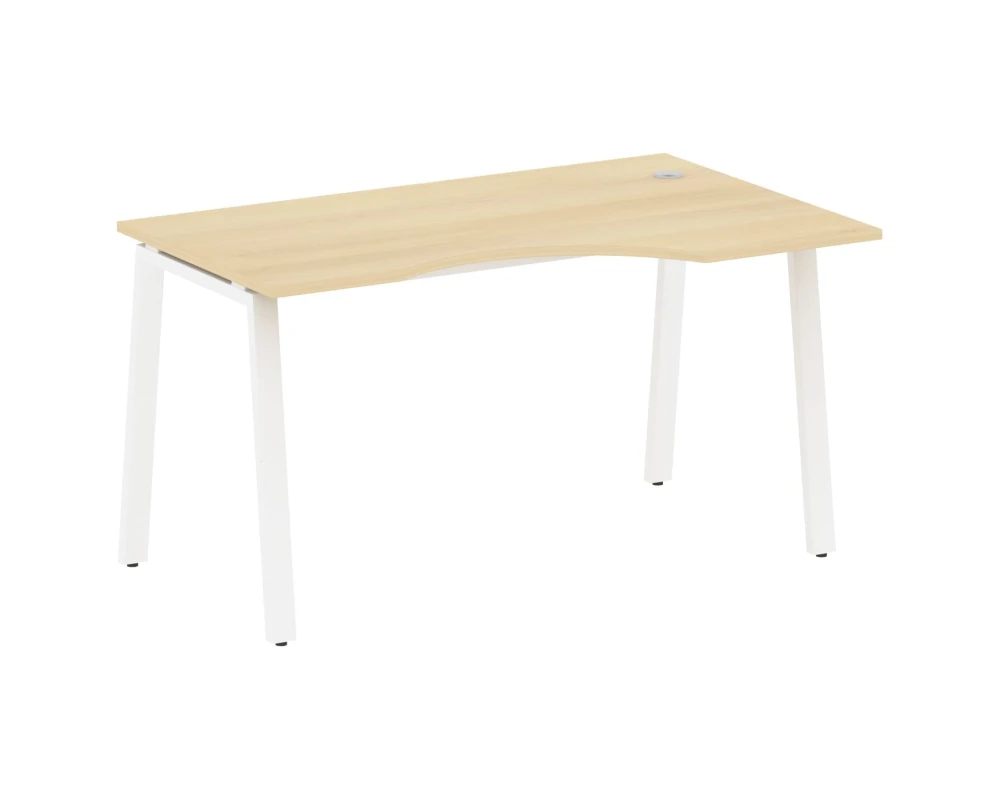 Стол криволинейный правый на А-образном м/к 140x90x75 Метал Систем / Metal System