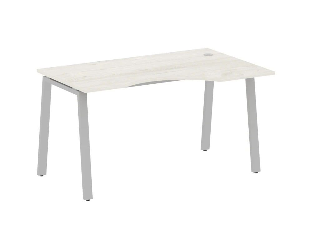 Стол криволинейный правый на А-образном м/к 140x90x75 Метал Систем / Metal System