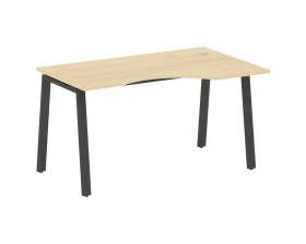 Стол криволинейный правый на А-образном м/к 140x90x75 Метал Систем / Metal System images