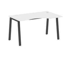 Стол криволинейный правый на А-образном м/к 140x90x75 Метал Систем / Metal System images