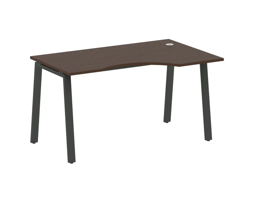 Стол криволинейный правый на А-образном м/к 140x90x75 Метал Систем / Metal System