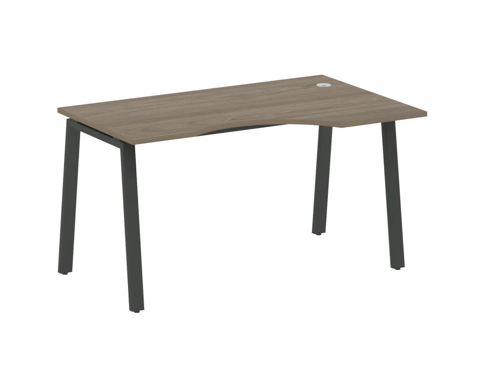 Стол криволинейный правый на А-образном м/к 140x90x75 Метал Систем / Metal System