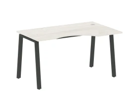 Стол криволинейный правый на А-образном м/к 140x90x75 Метал Систем / Metal System images