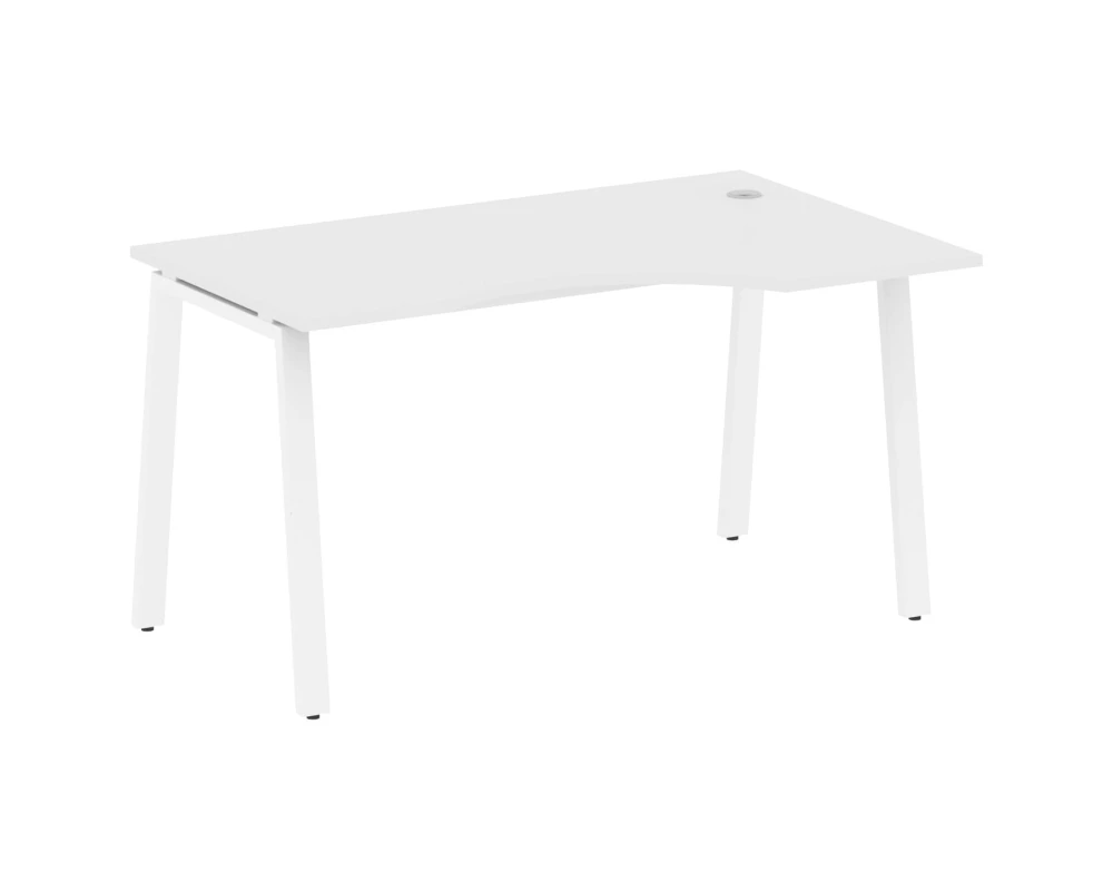 Стол криволинейный правый на А-образном м/к 140x90x75 Метал Систем / Metal System