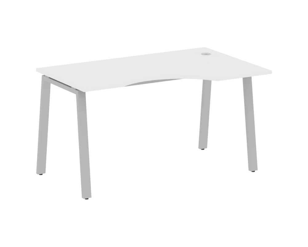 Стол криволинейный правый на А-образном м/к 140x90x75 Метал Систем / Metal System