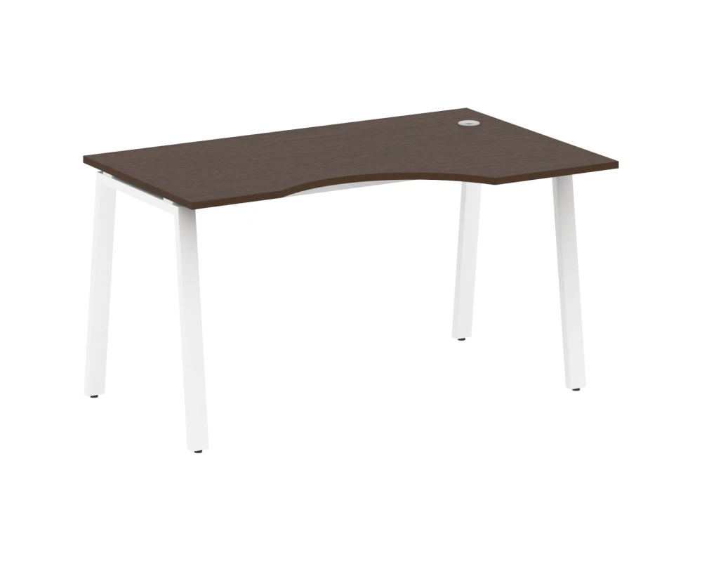 Стол криволинейный правый на А-образном м/к 140x90x75 Метал Систем / Metal System