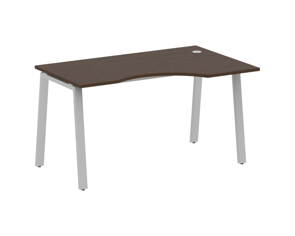 Стол криволинейный правый на А-образном м/к 140x90x75 Метал Систем / Metal System