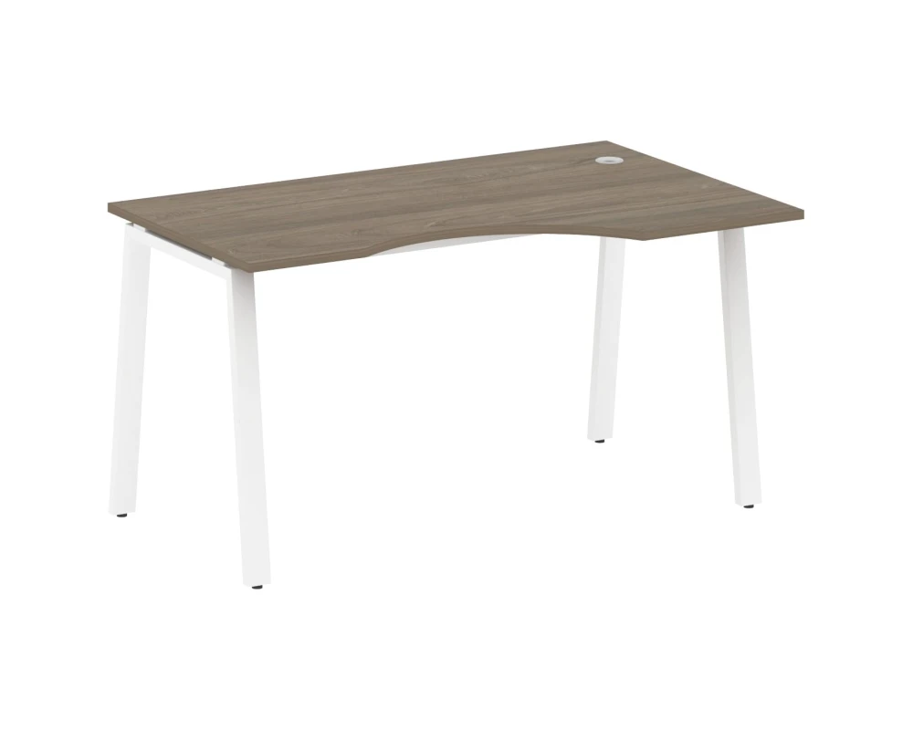 Стол криволинейный правый на А-образном м/к 140x90x75 Метал Систем / Metal System