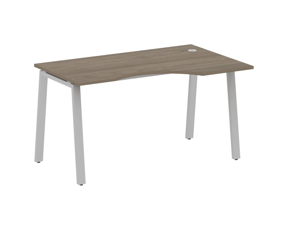 Стол криволинейный правый на А-образном м/к 140x90x75 Метал Систем / Metal System