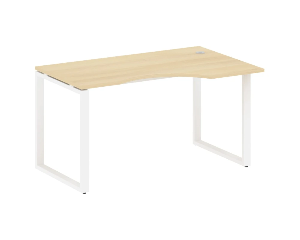 Стол криволинейный правый на О-образном м/к 140x90x75 Метал Систем / Metal System