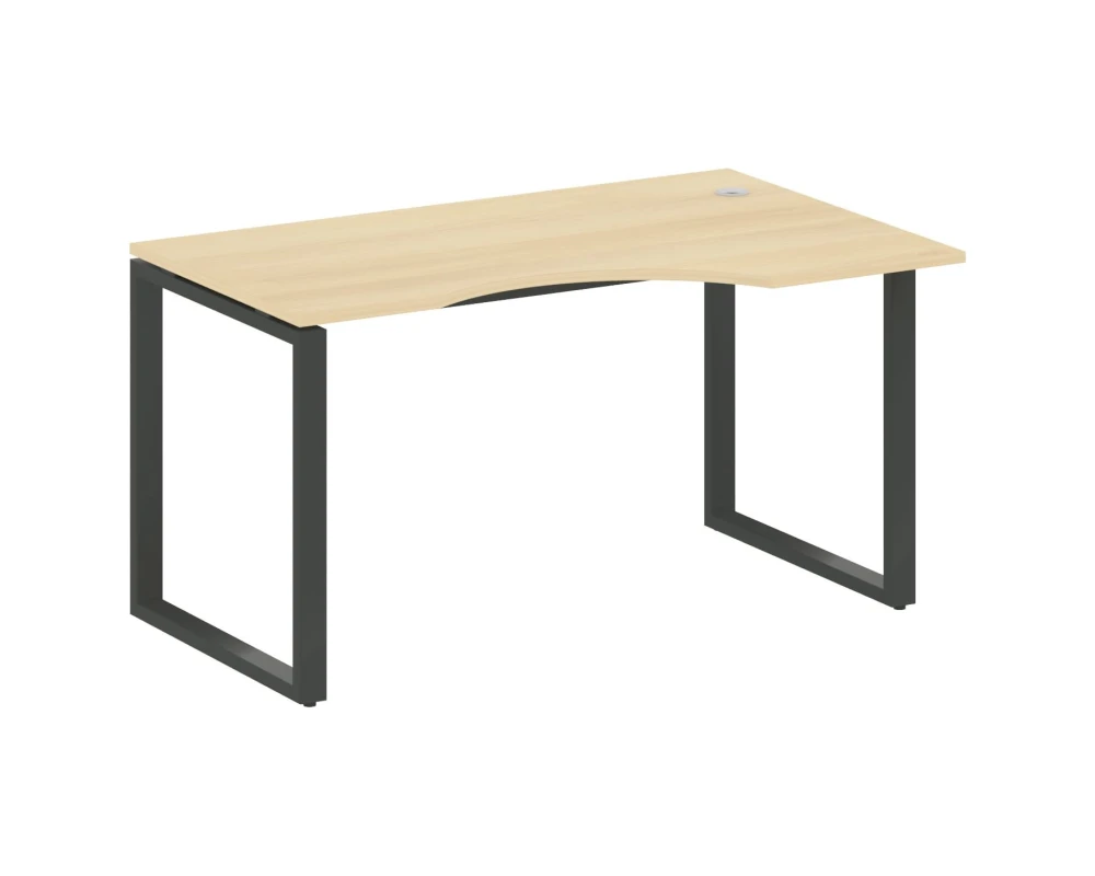 Стол криволинейный правый на О-образном м/к 140x90x75 Метал Систем / Metal System