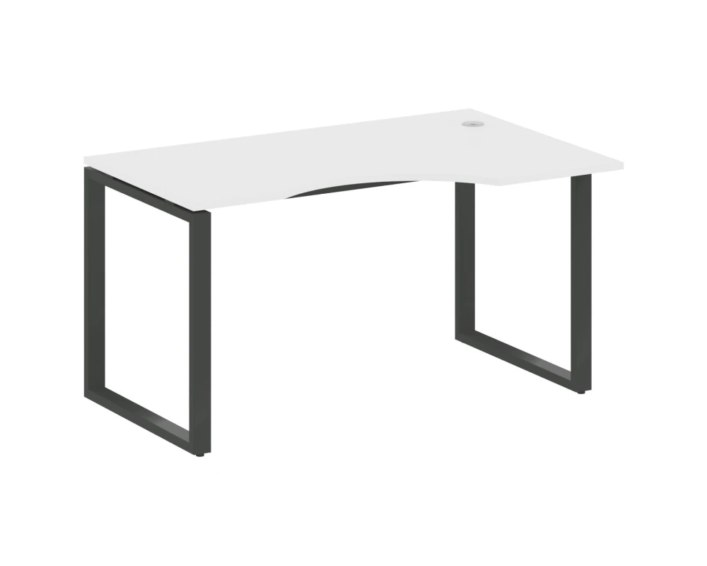 Стол криволинейный правый на О-образном м/к 140x90x75 Метал Систем / Metal System