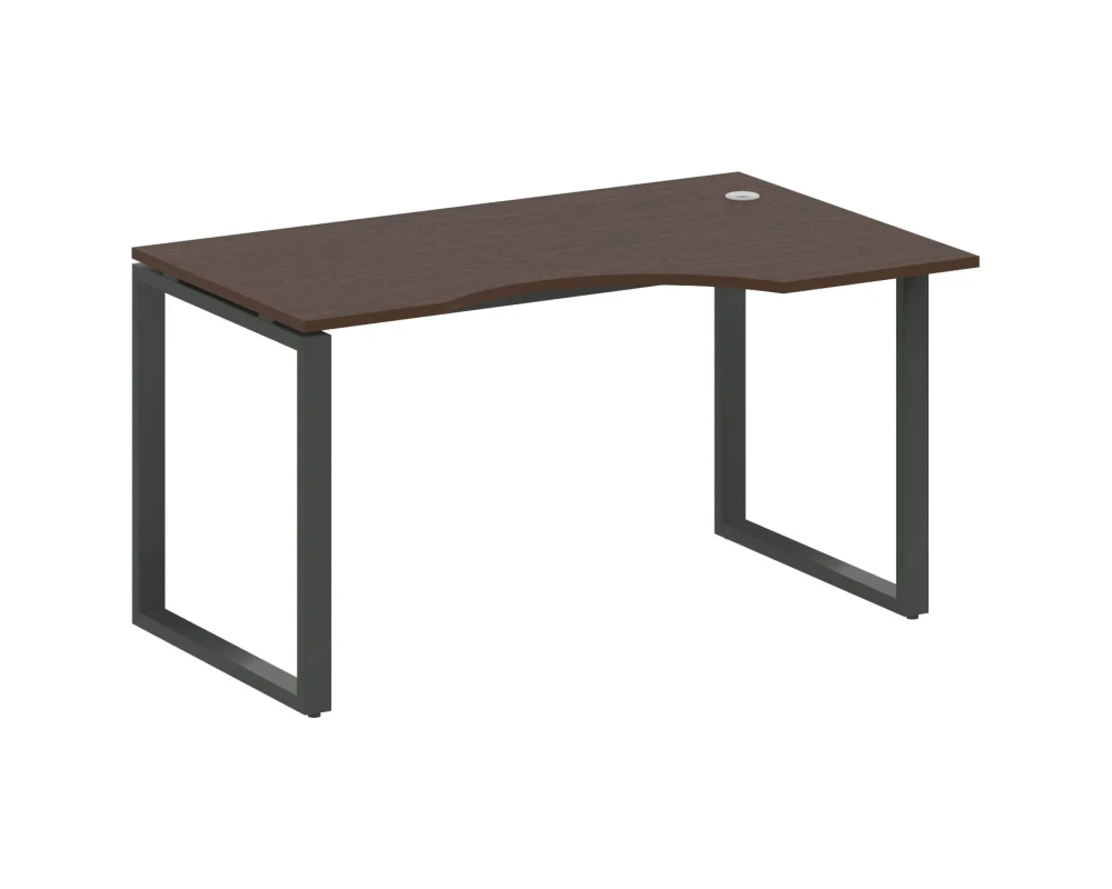 Стол криволинейный правый на О-образном м/к 140x90x75 Метал Систем / Metal System