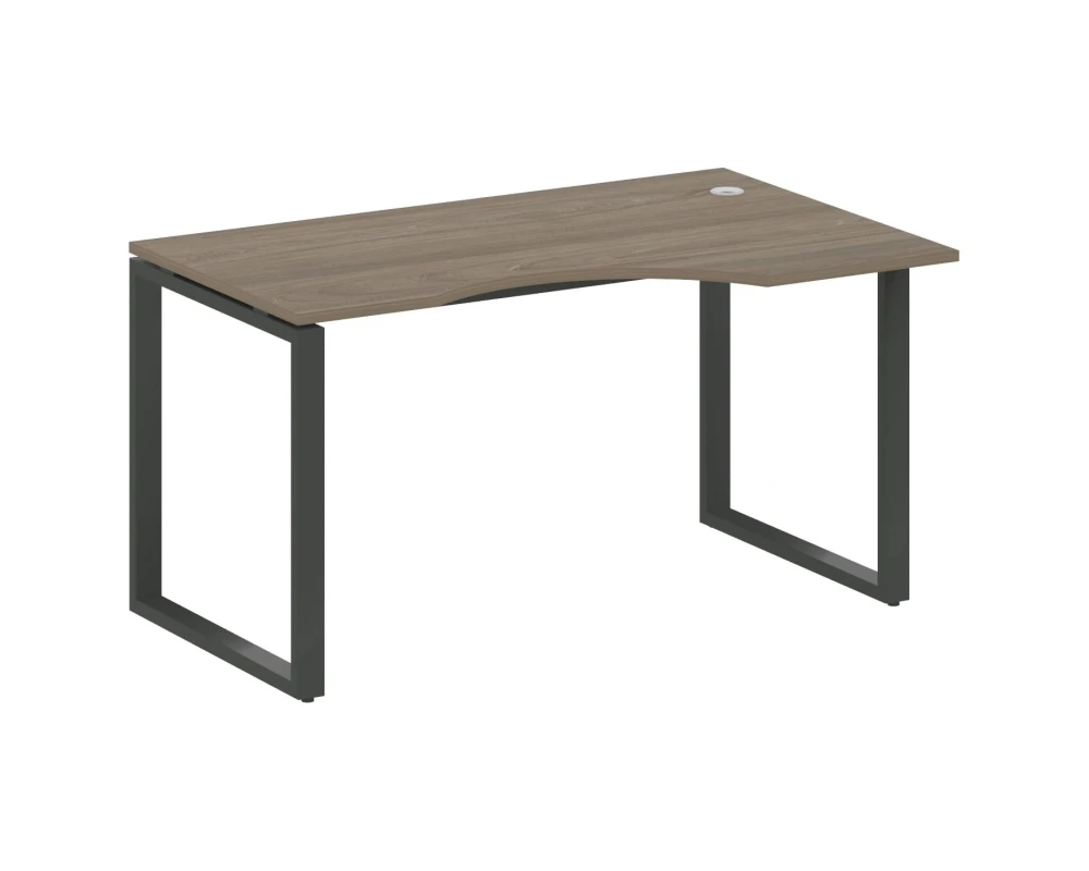 Стол криволинейный правый на О-образном м/к 140x90x75 Метал Систем / Metal System