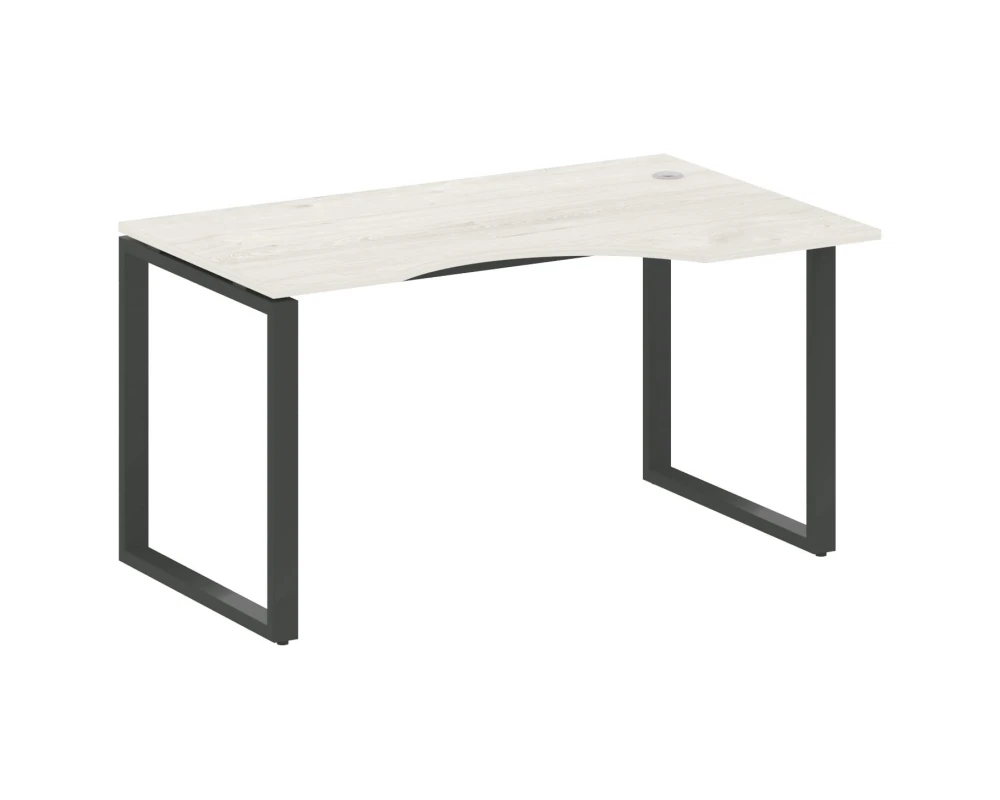 Стол криволинейный правый на О-образном м/к 140x90x75 Метал Систем / Metal System