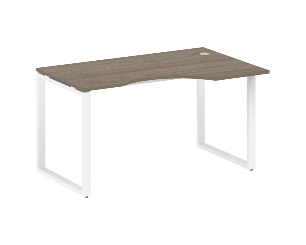 Стол криволинейный правый на О-образном м/к 140x90x75 Метал Систем / Metal System