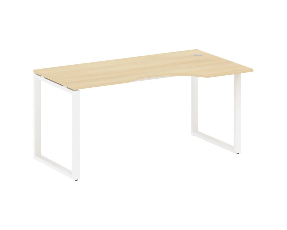 Стол криволинейный правый на О-образном м/к 160x90x75 Метал Систем / Metal System