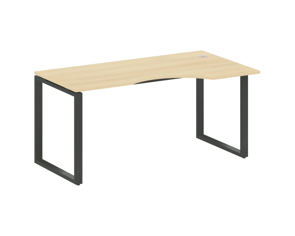 Стол криволинейный правый на О-образном м/к 160x90x75 Метал Систем / Metal System