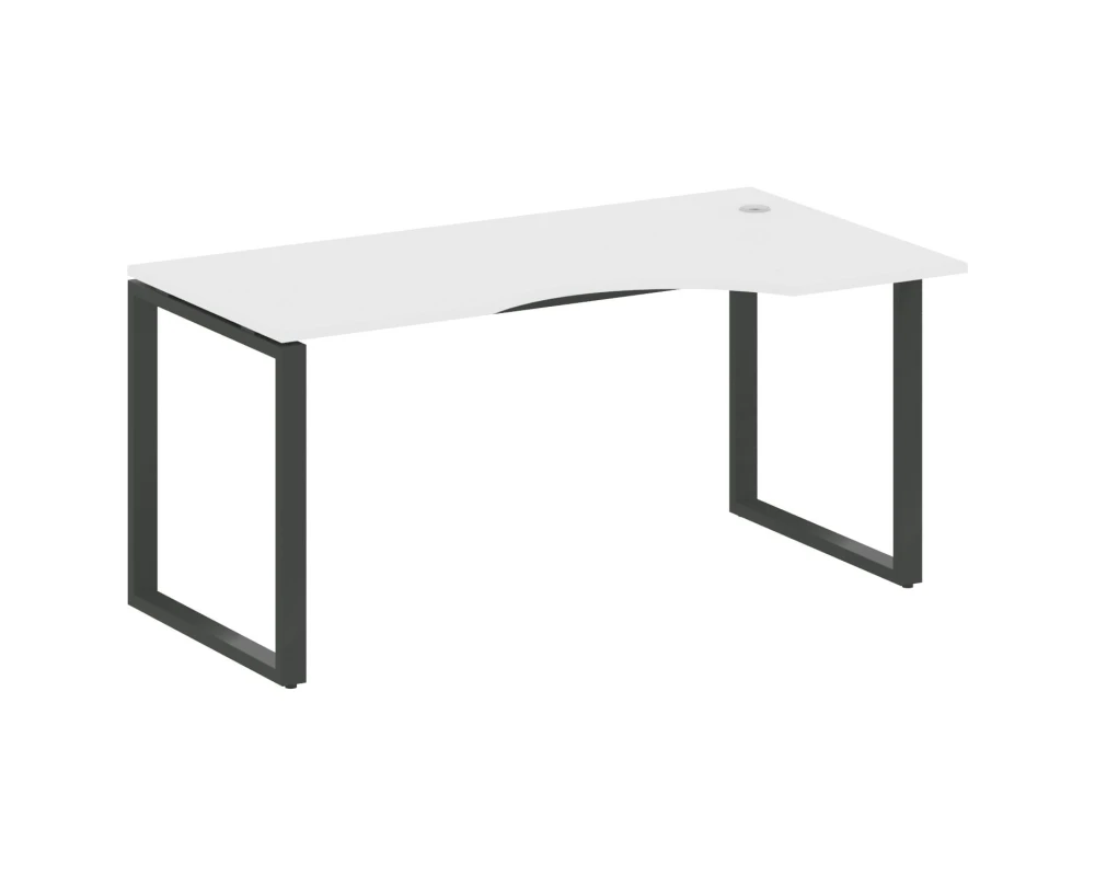 Стол криволинейный правый на О-образном м/к 160x90x75 Метал Систем / Metal System