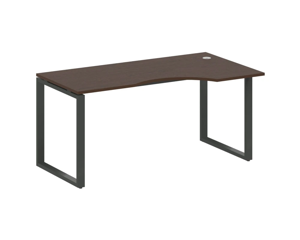 Стол криволинейный правый на О-образном м/к 160x90x75 Метал Систем / Metal System