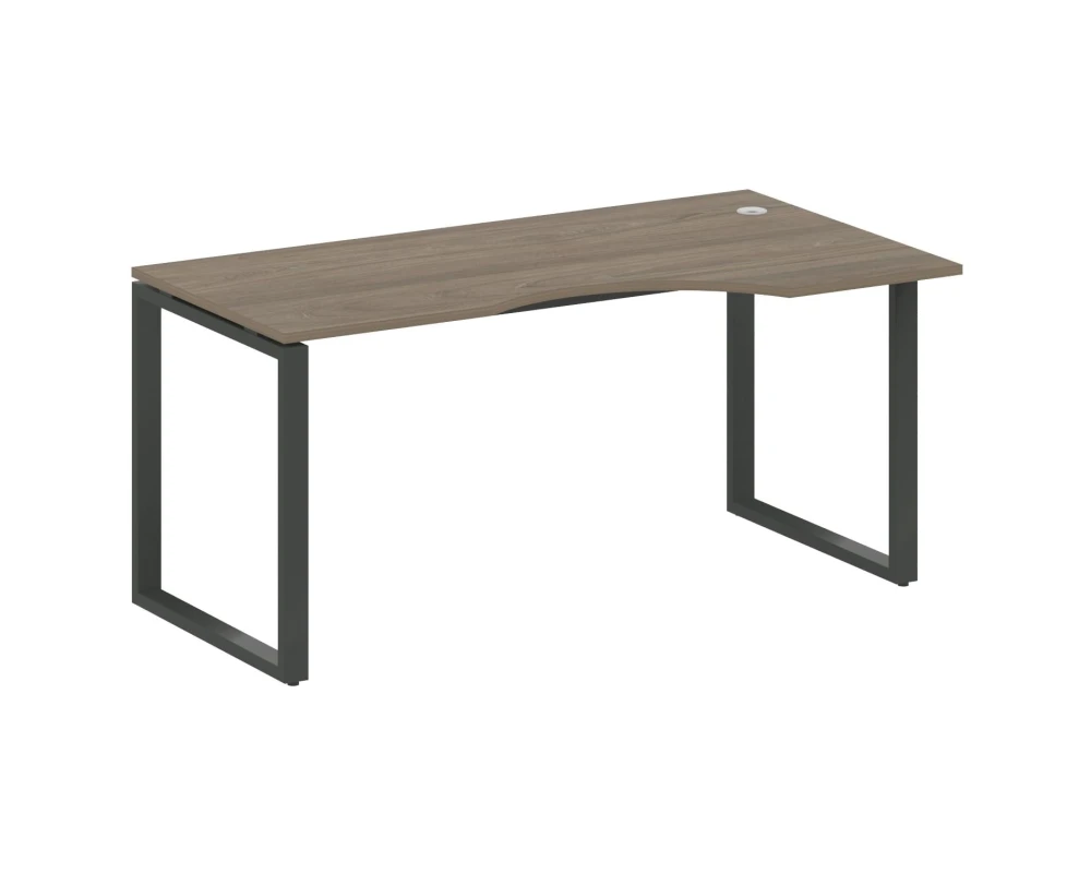 Стол криволинейный правый на О-образном м/к 160x90x75 Метал Систем / Metal System