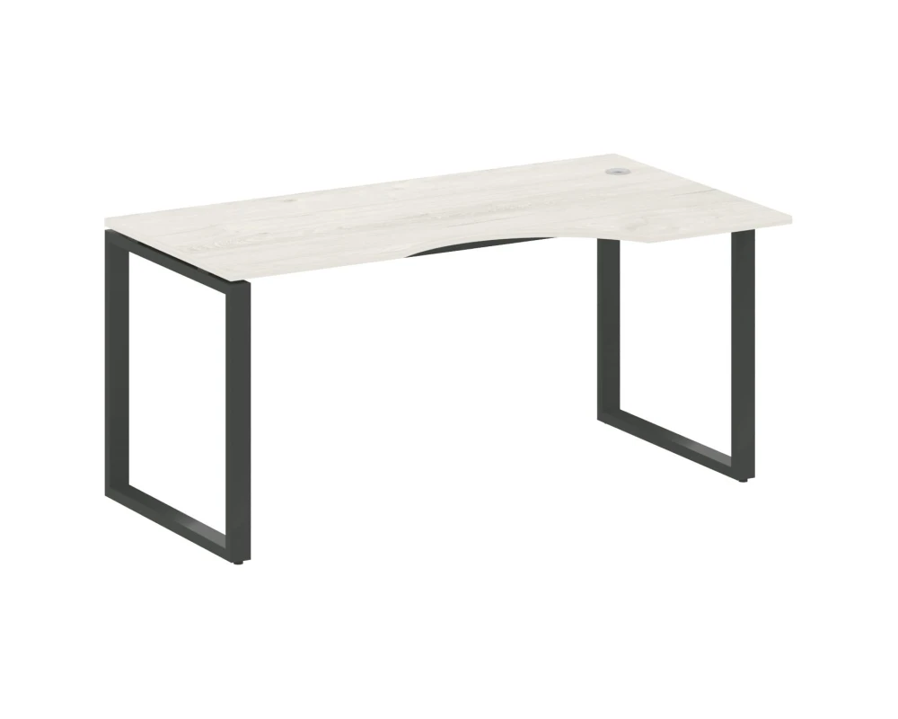 Стол криволинейный правый на О-образном м/к 160x90x75 Метал Систем / Metal System