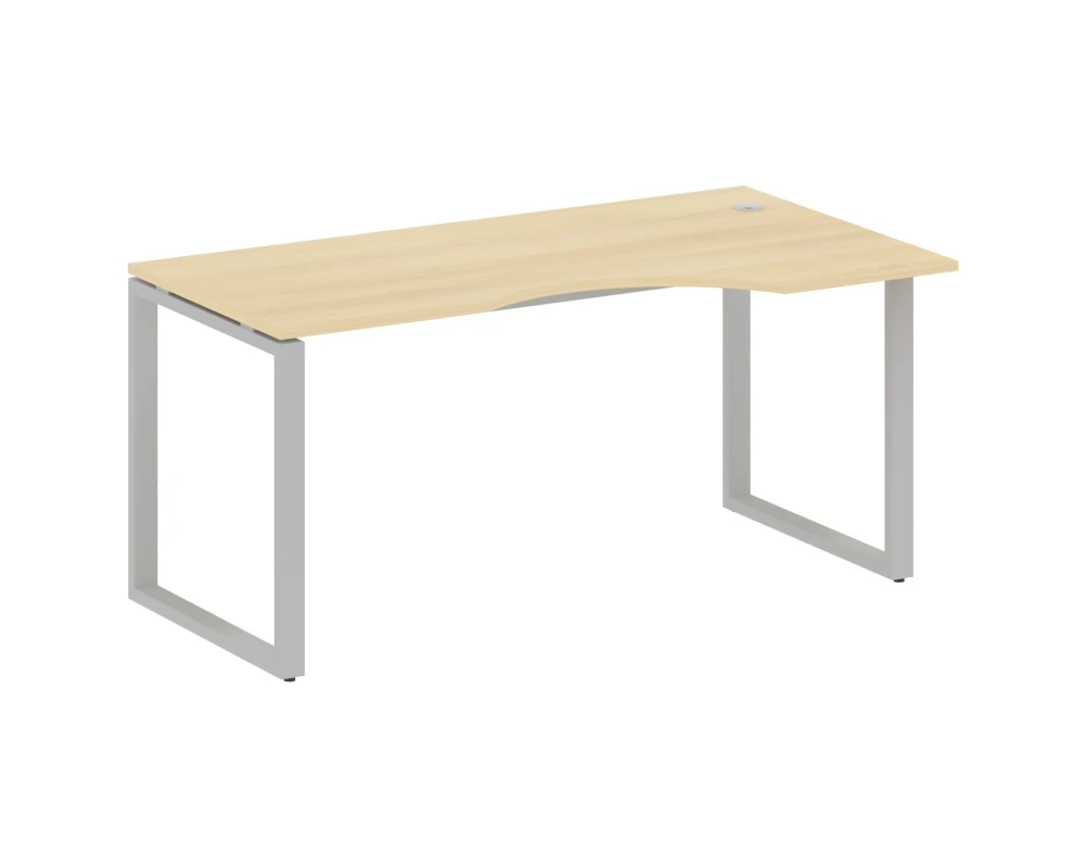 Стол криволинейный правый на О-образном м/к 160x90x75 Метал Систем / Metal System