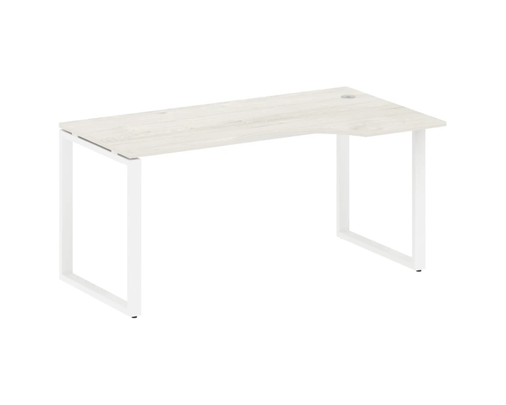 Стол криволинейный правый на О-образном м/к 160x90x75 Метал Систем / Metal System