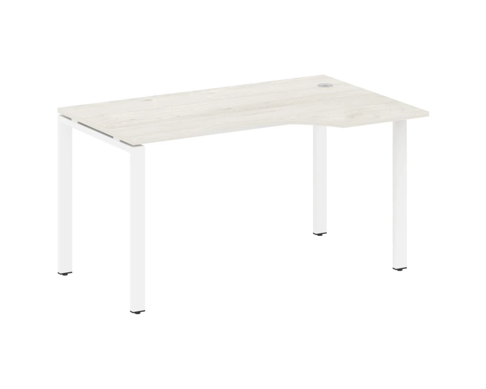 Стол криволинейный правый на П-образном м/к 140x90x75 Метал Систем / Metal System