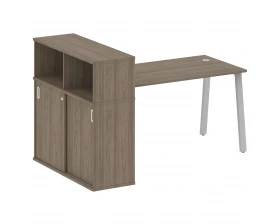 Стол письменный на А-образном м/к с опорным шкафом-купе 181x112x109,8 Metal System images