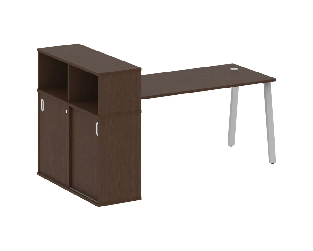 Стол письменный на А-образном м/к с опорным шкафом-купе 201x112x109,8 Metal System