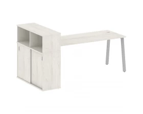 Стол письменный на А-образном м/к с опорным шкафом-купе 221x112x109,8 Metal System images