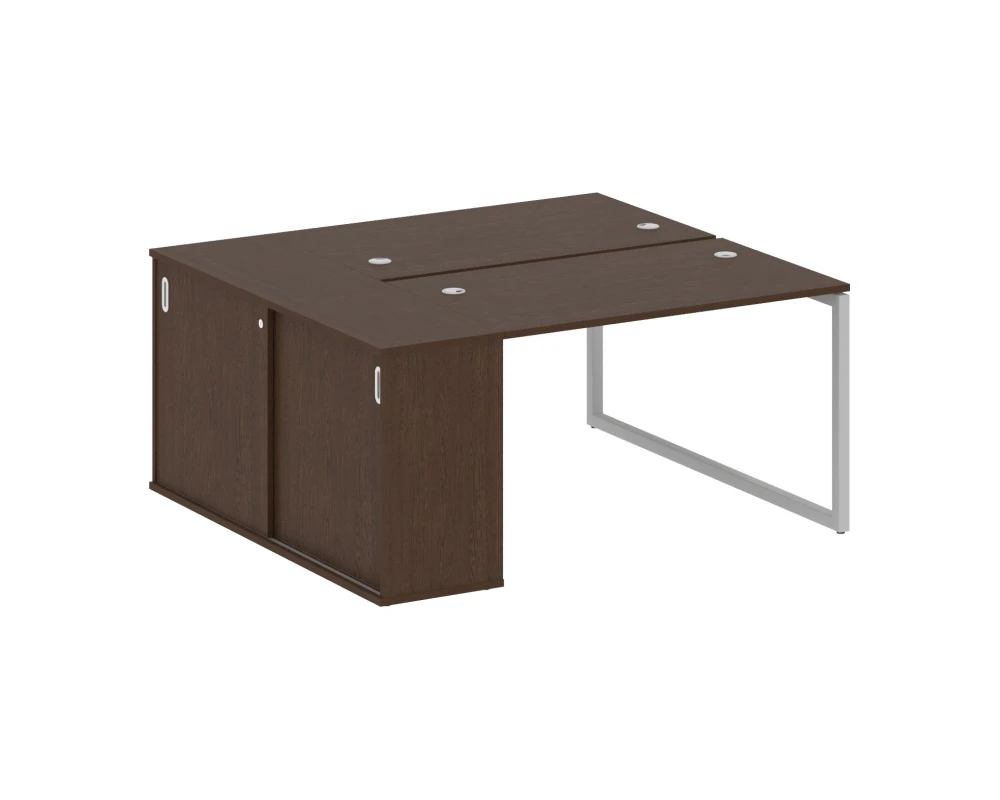 Рабочая станция с шкафом-купе на О-образном м/к 1610x1475x750 Метал Систем Куатро 4х4 / Metal System Quattro 4x4