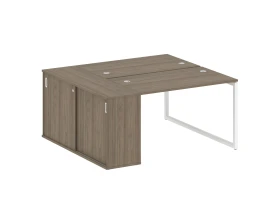 Рабочая станция с шкафом-купе на О-образном м/к 1610x1475x750 Метал Систем Куатро 4х4 / Metal System Quattro 4x4 images