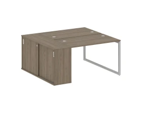 Рабочая станция с шкафом-купе на О-образном м/к 1610x1475x750 Метал Систем Куатро 4х4 / Metal System Quattro 4x4 images