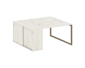 Рабочая станция с шкафом-купе на О-образном м/к 1610x1475x750 Метал Систем Куатро 4х4 / Metal System Quattro 4x4 images