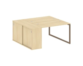 Рабочая станция с шкафом-купе на О-образном м/к 1610x1475x750 Метал Систем Куатро 4х4 / Metal System Quattro 4x4 images