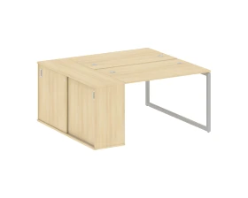 Рабочая станция с шкафом-купе на О-образном м/к 1610x1475x750 Метал Систем Куатро 4х4 / Metal System Quattro 4x4 images