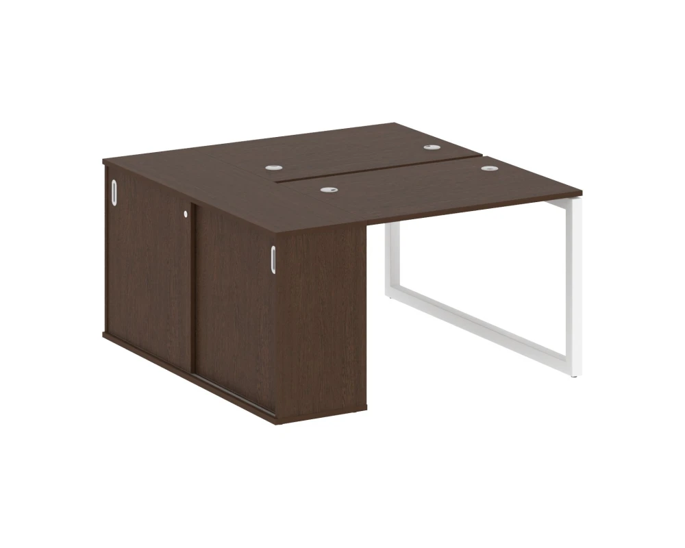 Рабочая станция с шкафом-купе на О-образном м/к 1410x1475x750 Метал Систем Куатро 5x5 / Metal System Quattro 5x5