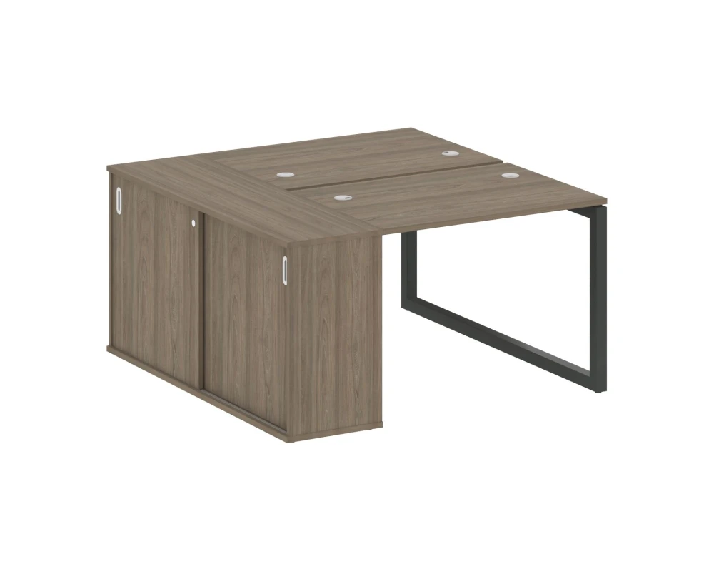 Рабочая станция с шкафом-купе на О-образном м/к 1410x1475x750 Метал Систем Куатро 5x5 / Metal System Quattro 5x5