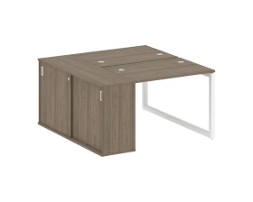 Рабочая станция с шкафом-купе на О-образном м/к 1410x1475x750 Метал Систем Куатро 5x5 / Metal System Quattro 5x5 images