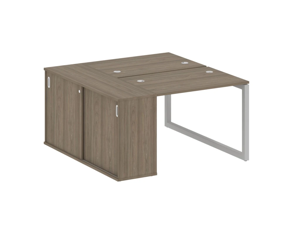 Рабочая станция с шкафом-купе на О-образном м/к 1410x1475x750 Метал Систем Куатро 5x5 / Metal System Quattro 5x5