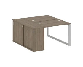 Рабочая станция с шкафом-купе на О-образном м/к 1410x1475x750 Метал Систем Куатро 5x5 / Metal System Quattro 5x5 images