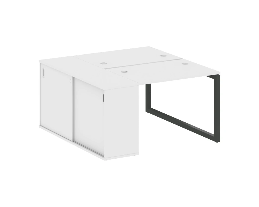 Рабочая станция с шкафом-купе на О-образном м/к 1410x1475x750 Метал Систем Куатро 5x5 / Metal System Quattro 5x5