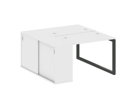 Рабочая станция с шкафом-купе на О-образном м/к 1410x1475x750 Метал Систем Куатро 5x5 / Metal System Quattro 5x5 images