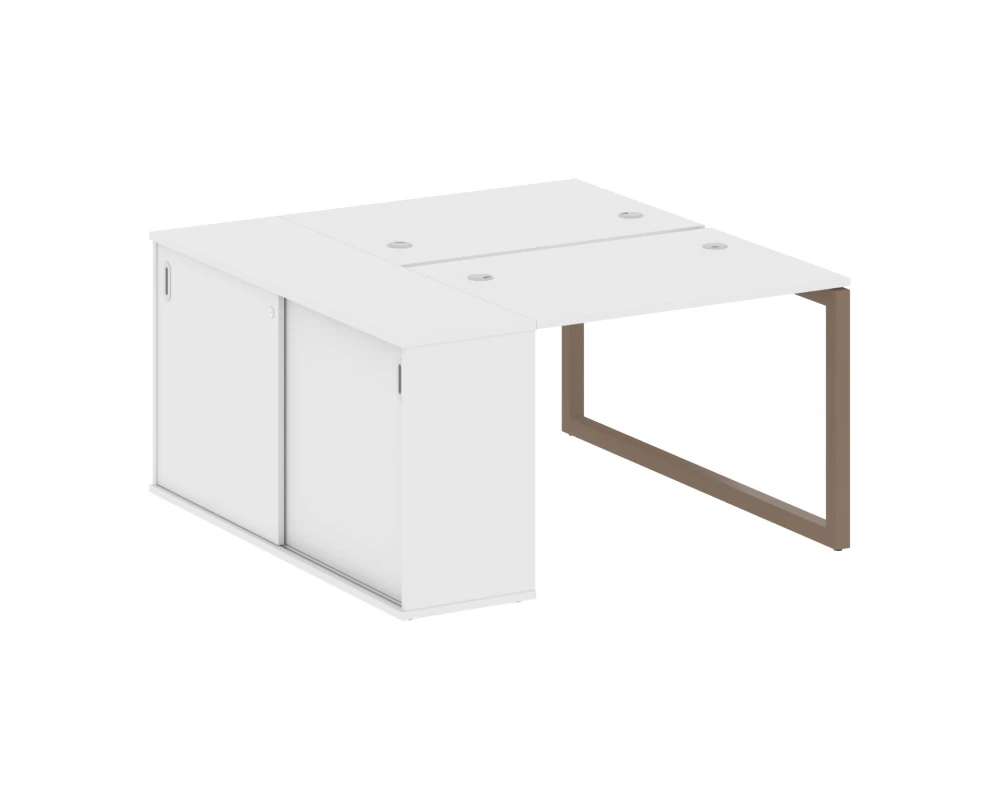 Рабочая станция с шкафом-купе на О-образном м/к 1410x1475x750 Метал Систем Куатро 5x5 / Metal System Quattro 5x5